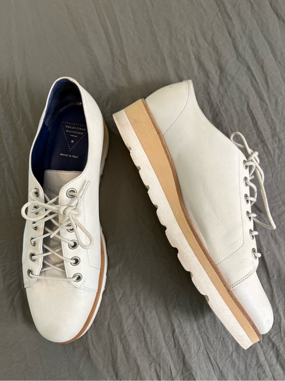 Valentina Rangoni Italian Made Leather Sneakers. Size 6.5.